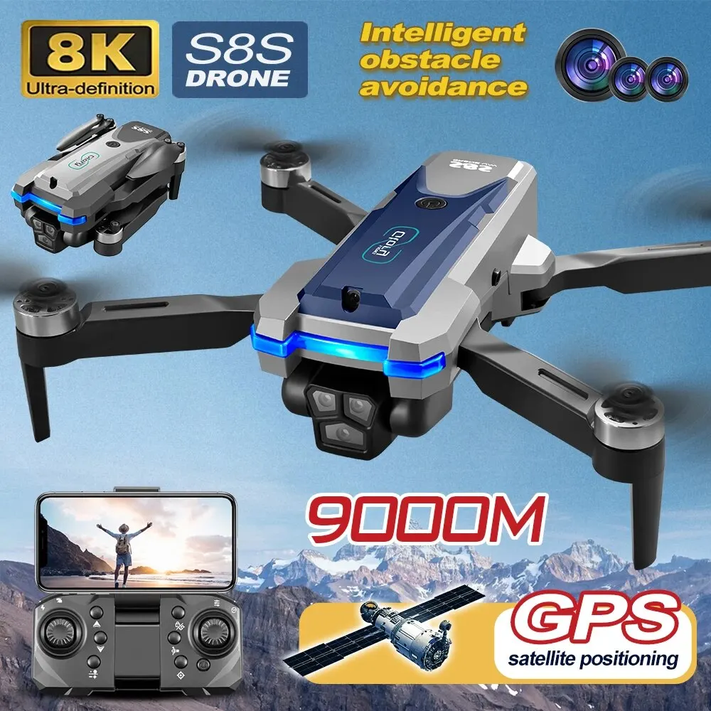 Drone Battery Box - Складной Квадрокоптер S8S, GPS, Wi-Fi, 8K