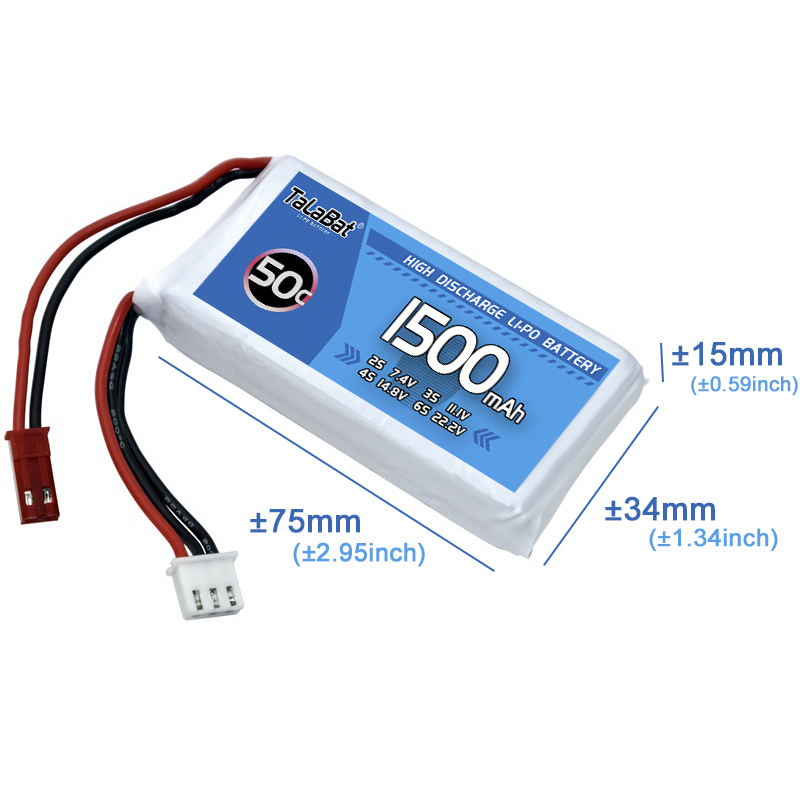 3 шт. TalaBat 50C 1500 мАч 7,4 – обзор и цена Drone Battery Li-Ion